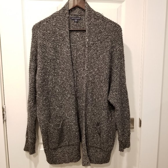 American Eagle - Marled Grey Knit Cardigan - Picture 1 of 5